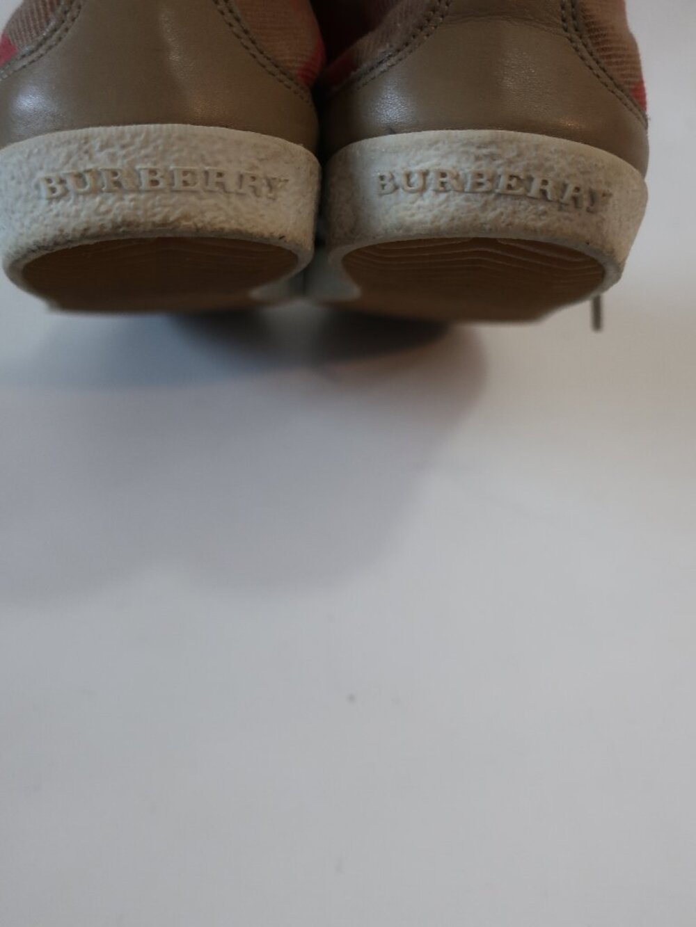 Authentic Burberry Taupe Vintage Housecheck Low-Top Vulcanized Sneakers 38 US/8 - Picture 8 of 15